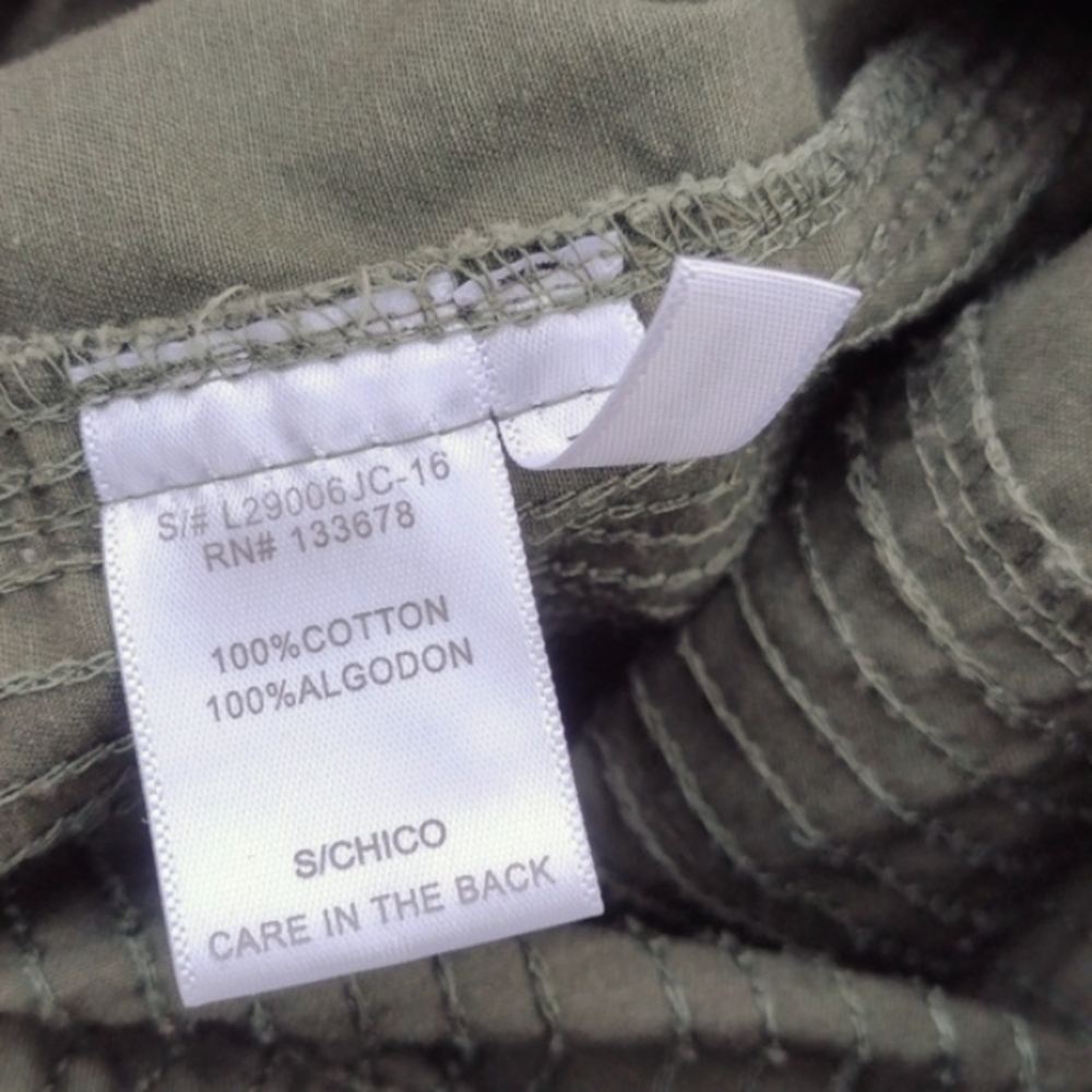 Love Tree Army Green Cotton Military Utility Jacket Size Small - Picture 10 of 14